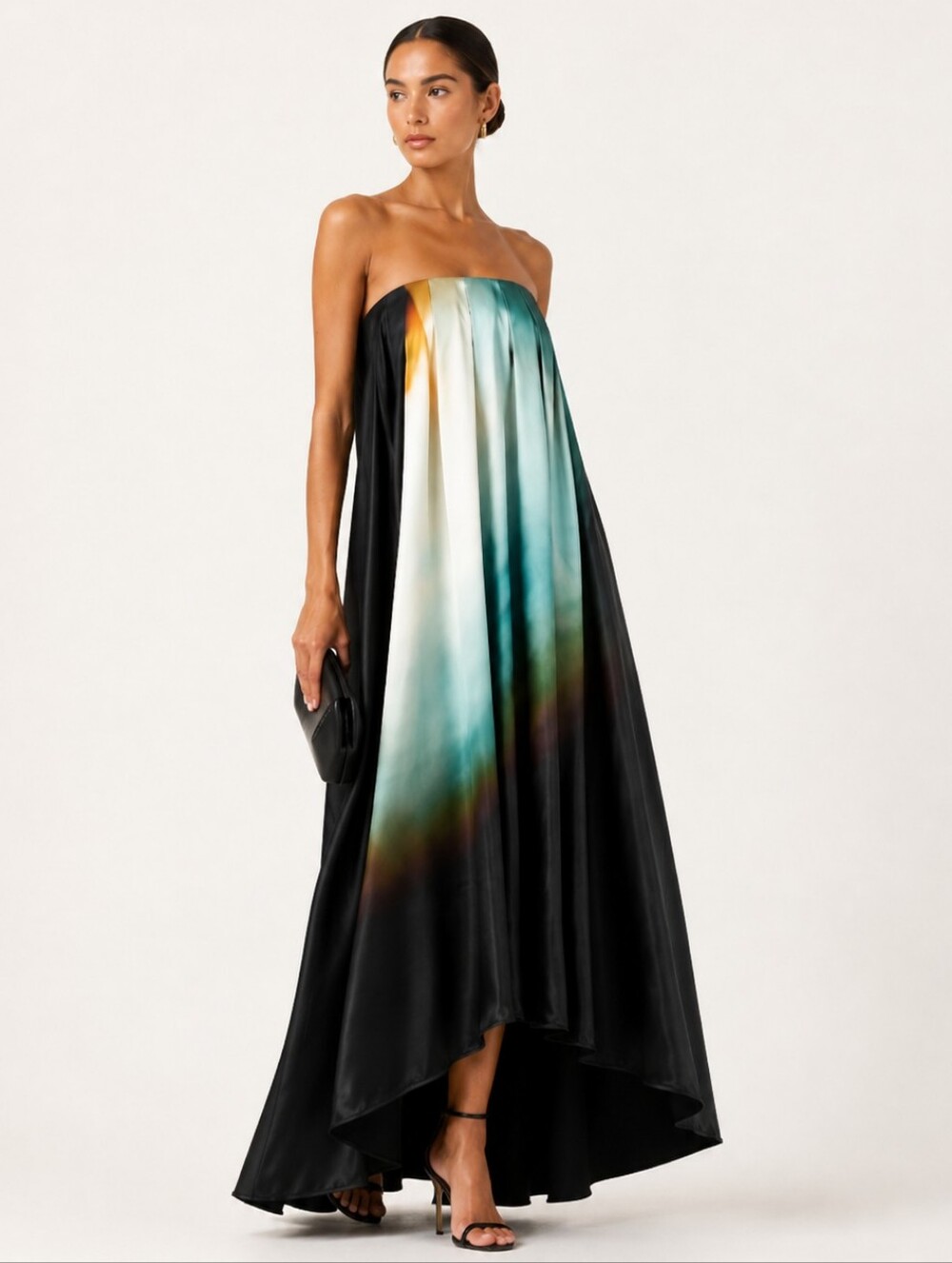 Jil Sander Cruise Pleated Strapless Maxi Dress Size 34/US 2